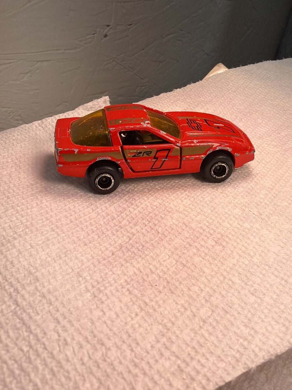 Vintage Majorette Chevrolet Corvette ZR-1 Red Diecast Car No. 215
